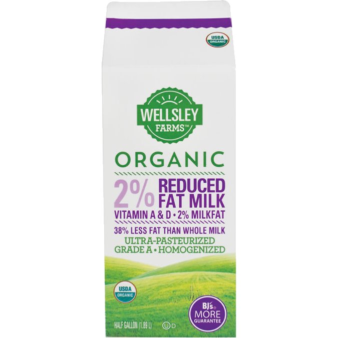 Wellsley Farms Organic 2% Reduced Fat Milk 64oz thumbnail