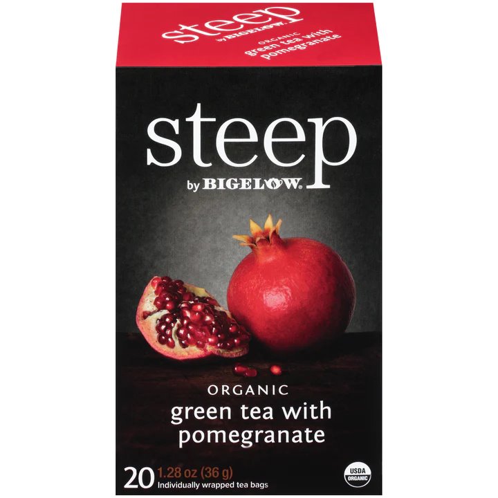 Steep Tea Organic Green Tea w/Pomegranate 20ct thumbnail