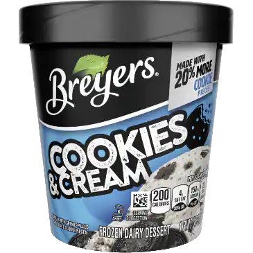 Breyers Oreo Cookies n Cream Pint thumbnail