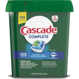 Cascade Dishwasher Detergent Pods 90ct Tub thumbnail