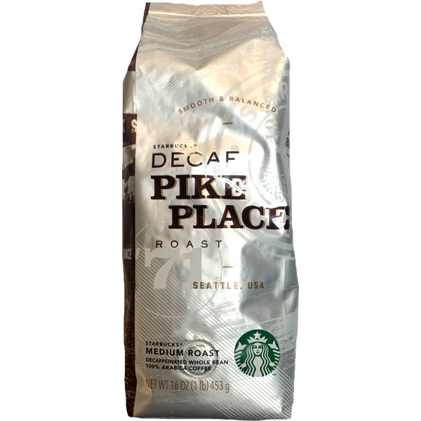 Starbucks Whole Bean Decaf Pike Place 1lb thumbnail