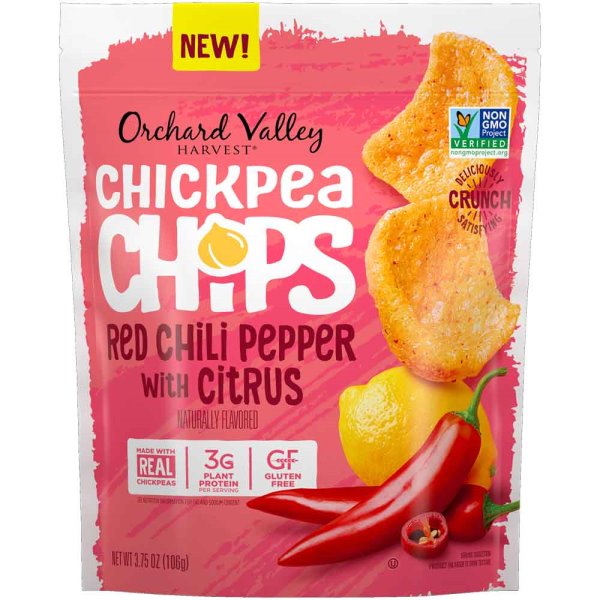 Orchard Valley Chickpea Chips Red Chili Pepper w/ Citrus 3.75oz thumbnail