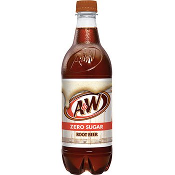 A&W Zero Sugar Root Beer Bottle 16.9oz thumbnail