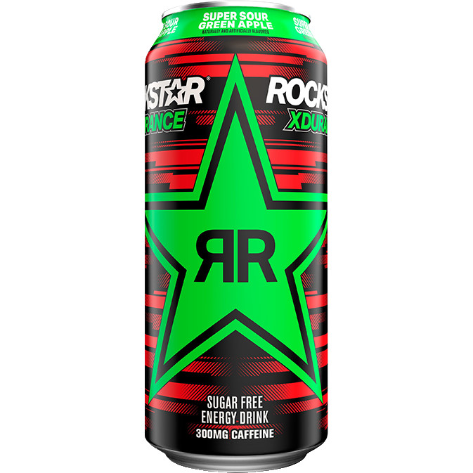 Rockstar Xdurance Super Sour Green Apple 16oz thumbnail