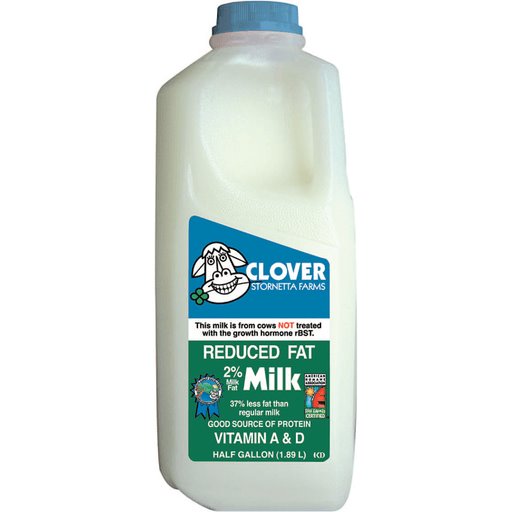Clover Low Fat Milk 1/2 gal thumbnail