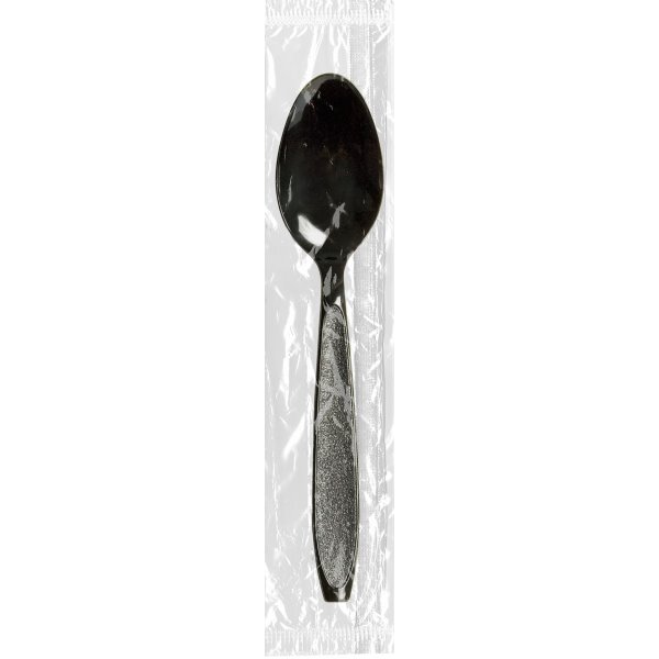 Victoria Bay Heavy Weight Wrapped Black Spoons 1000ct thumbnail
