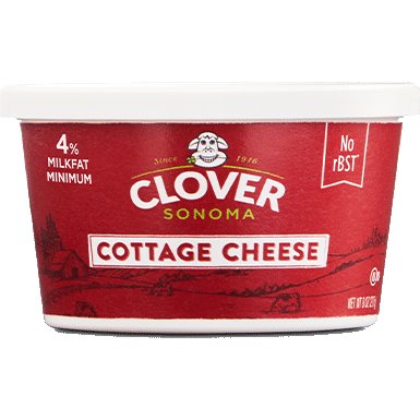 Clover Cottage Cheese Plain 8oz thumbnail