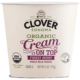 Clover Yogurt Organic Cream On Top Berry 6oz thumbnail
