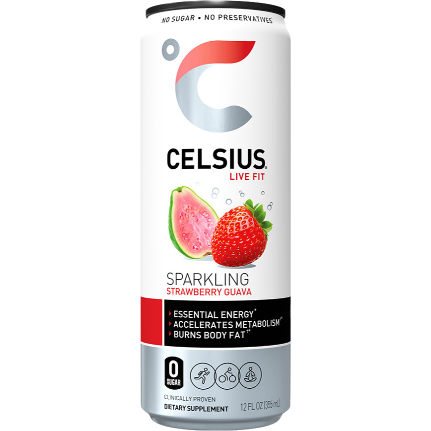 Celsius Sparkling Strawberry Guava 12oz thumbnail