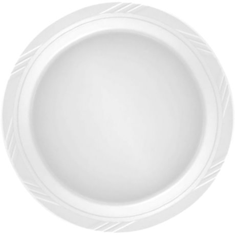 7" White Plastic Plate thumbnail