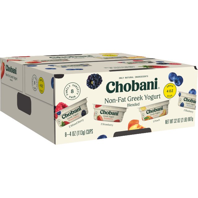 Chobani Fruit On Bottom No Fat Variety Pack 5.3oz thumbnail