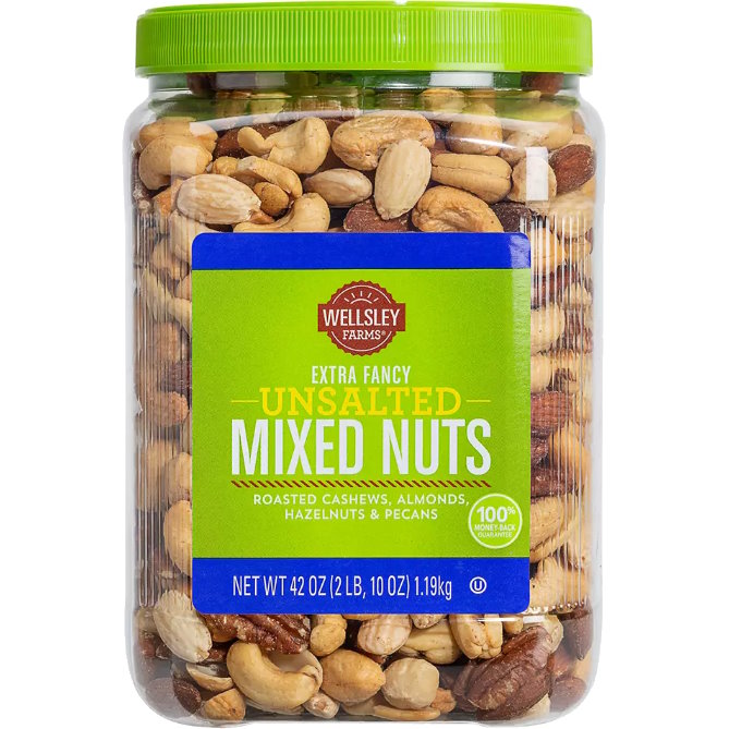 Wellsley Farms Unsalted Extra Fancy Mixed Nuts 42oz thumbnail