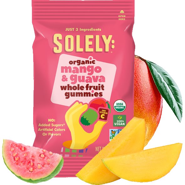 Solely Guava & Mango Whole Fruit Gummies 0.7oz 40ct thumbnail