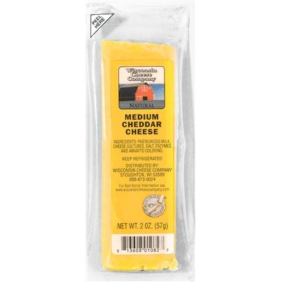 Wisconsin Medium Cheddar Cheese 2oz 24ct thumbnail