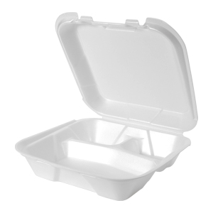 3 Compartment Hinged lid to go container SN203-V 100ct thumbnail