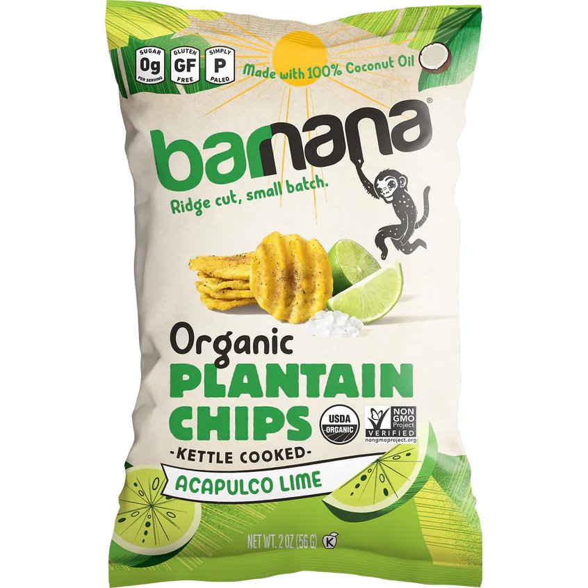 Barnana Lime Plantain Chips 2oz thumbnail