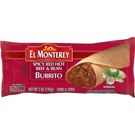 El Monterey Beef Bean Red Hot Burrito 5oz thumbnail