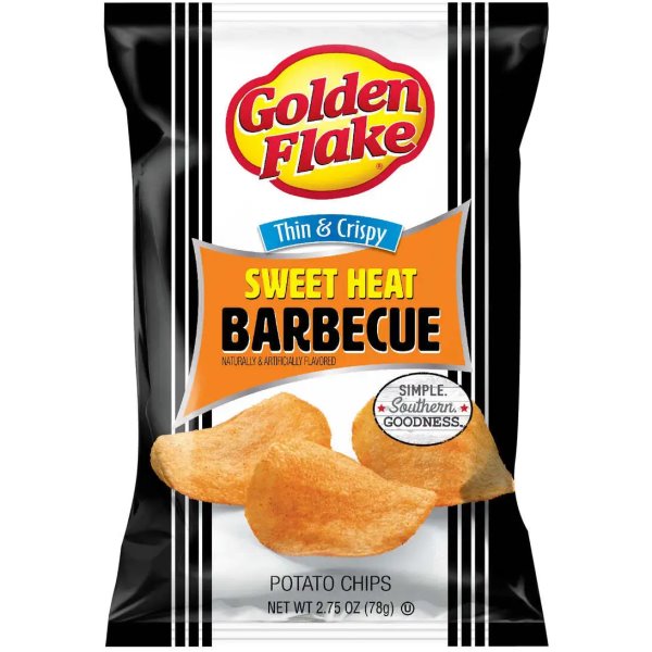 Golden Flake Thin & Crispy Sweet Heat BBQ REG 1oz Bag thumbnail