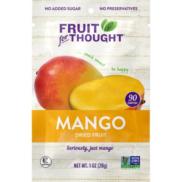 Fruit for Thought Organic Dried Mango 12ct thumbnail