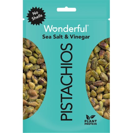 Wonderful Pistachios Salt & Vinegar No Shell 2.25oz thumbnail