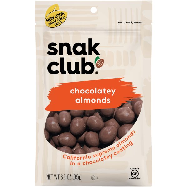 Snak Club Chocolatey Almonds 3.5oz thumbnail