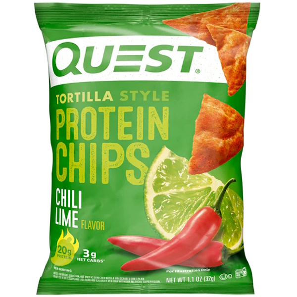 Quest Protein Chips Chili Lime 1.1oz Bag thumbnail