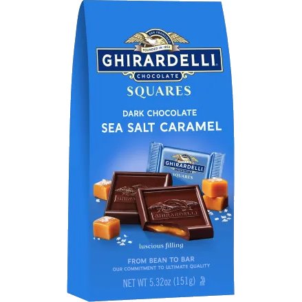 Ghirardelli Dark Choc Squares Sea Salt n Caramel  5.3oz Bag thumbnail