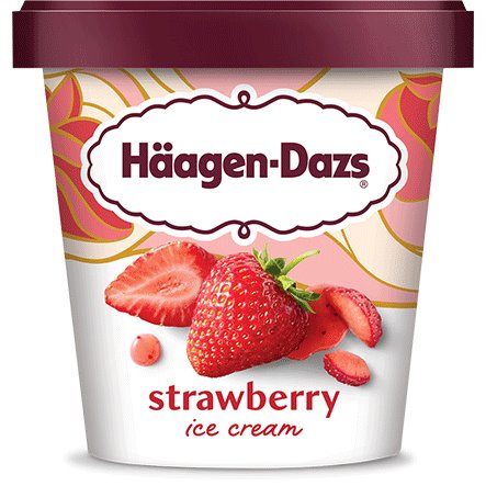 Haagen Dazs Ice Cream Cup Strawberry 3.6oz thumbnail