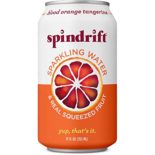 Spindrift Sparkling Water Blood Orange Tangerine 12oz Can thumbnail