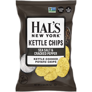 Hal's Salt & Pepper Kettle Chips 2oz thumbnail