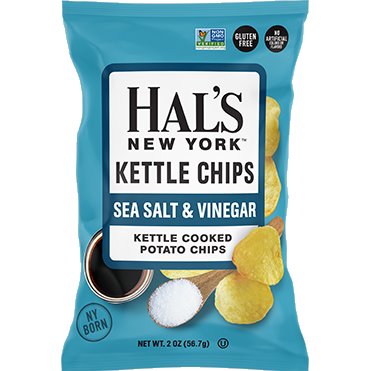 HAL'S NEW YORK KETTLE CHIPS SALT & VINEGAR (2oz/24ct) thumbnail