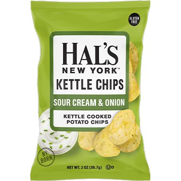 Hal's Sour Cream & Onion Chips 2oz thumbnail