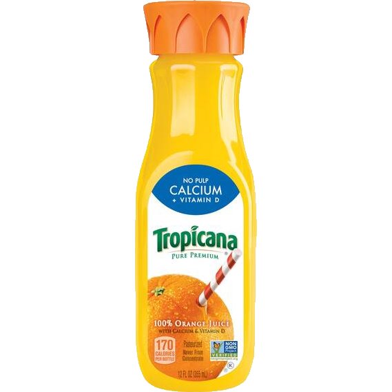Tropicana Orange Juice no pulp 12 oz thumbnail