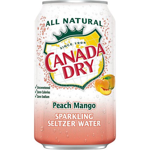 Canada Dry Sparkling Water - Peach Mango 12oz thumbnail