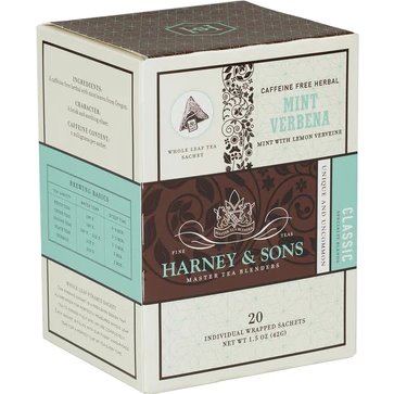 Harney Wrapped Sachet Mint Verb W-Lemon Tea Bags thumbnail