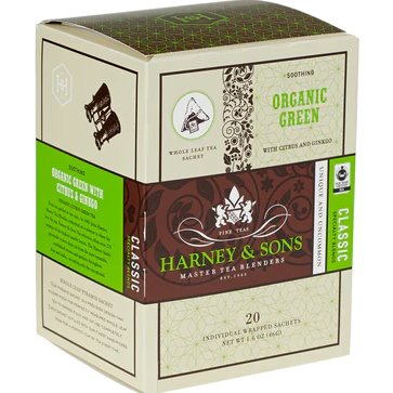 Harney Wrapped Sachet Organic Green Tea Bags thumbnail