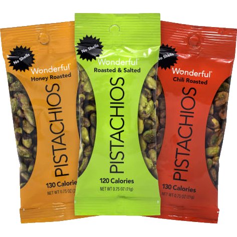 Wonderful Pistachios Roasted & Salted Variety Pack thumbnail