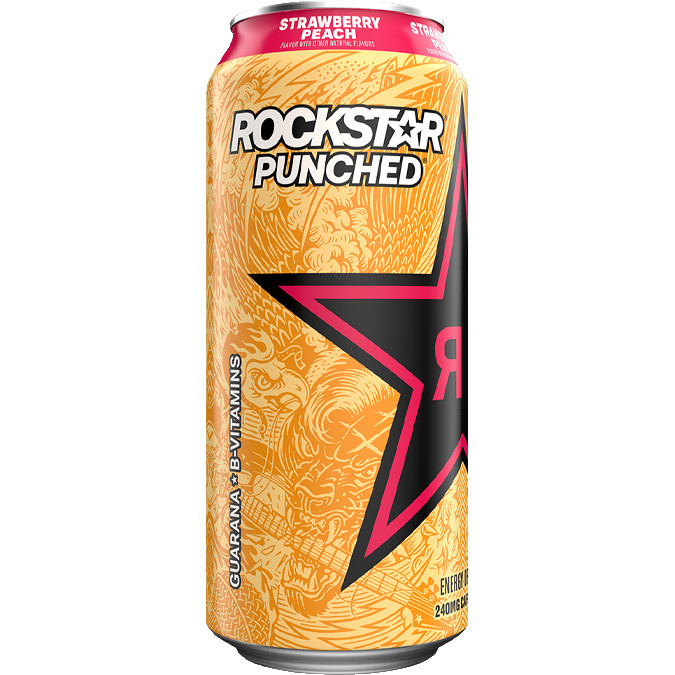 Rockstar Punched Strawberry Peach 16oz thumbnail