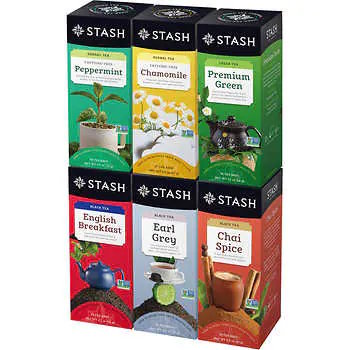 Stash Tea Variety Pack 6 Boxes thumbnail