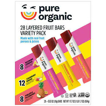 Pure Organic Layered Fruit Bars Variety Pack 28ct thumbnail