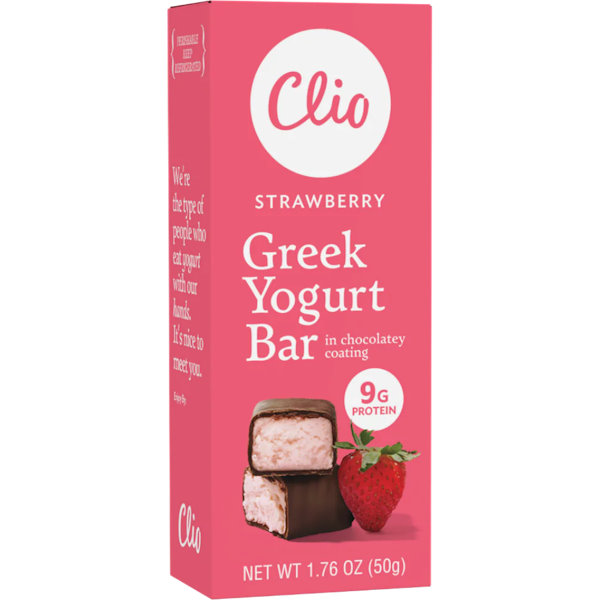 Clio Greek Yogurt Bars Dark Chocolate Strawberry 10/1.76oz thumbnail