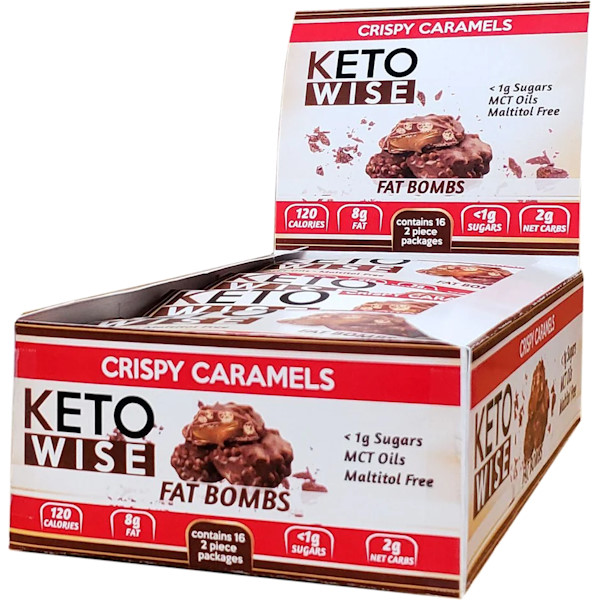 Keto Wise Crispy Caramel Fat Bombs 16ct Box thumbnail