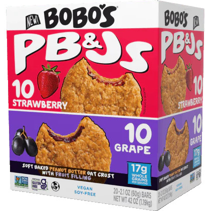 Bobo's PB&J Oat Bars Variety Pack 2.1oz 20ct thumbnail