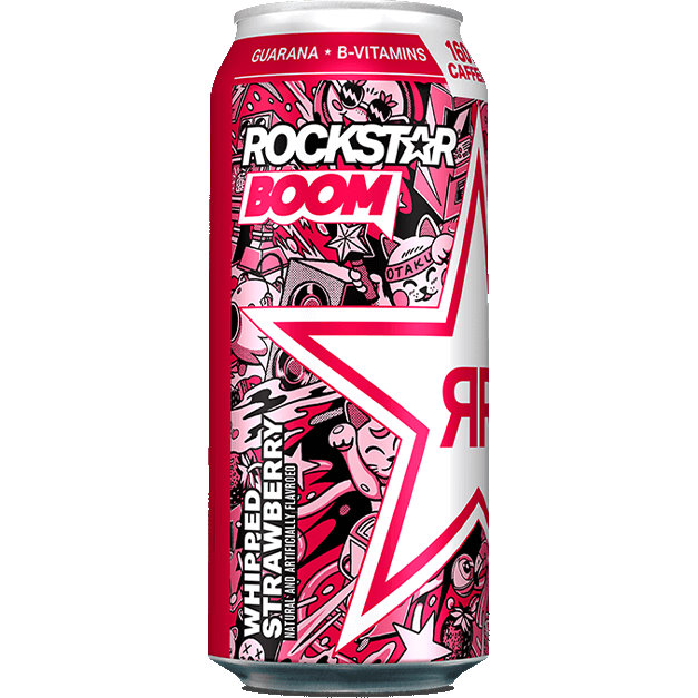 Rockstar Strawberry Boom 16oz thumbnail