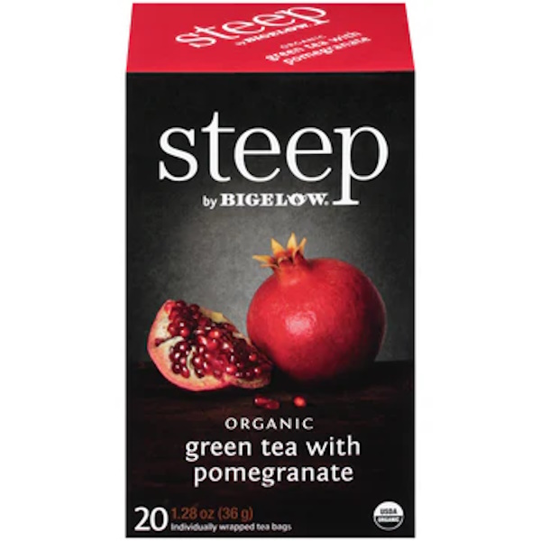 Bigelow Steep Organic Green Tea with Pomegranate 20ct thumbnail