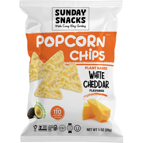 SUNDAY SNK POPCORN TRI/ANG VEGAN CHEDR (48ct/1oz) thumbnail