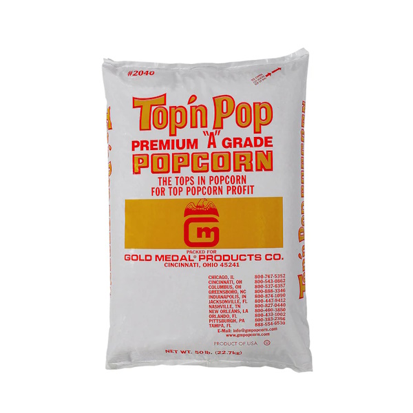 Top n Pop Premium Popcorn 50lb Bag thumbnail