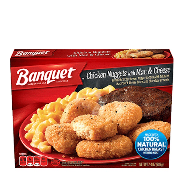 Banquet Chicken Nuggets with Mac & Cheese and Brownie 7.4oz thumbnail