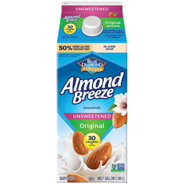 Almond Breeze Unsweet Almond Milk 64oz Carton thumbnail