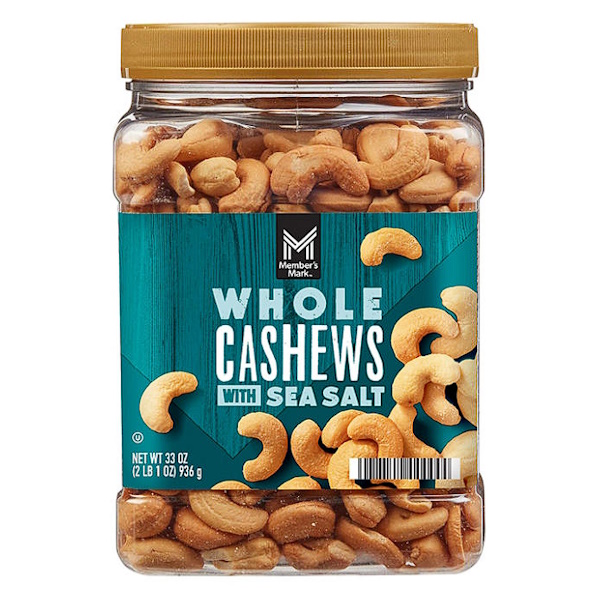Members Mark Whole Cashews w Sea Salt 33oz Jar thumbnail